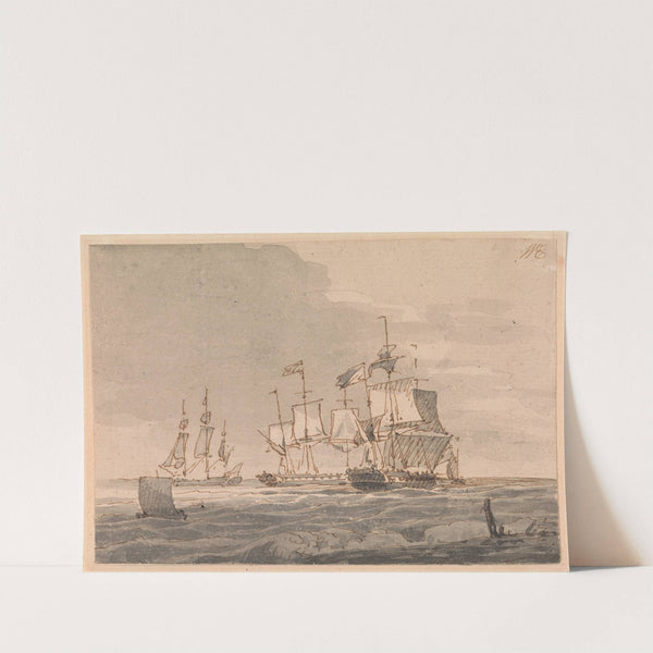 Men-of-war off the Coast by John Cleveley the younger