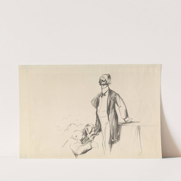 Men Pleading Before Haughty Man (1890s) by Jean-Louis Forain