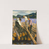 Men working on a Timber Boom by Erik Werenskiold