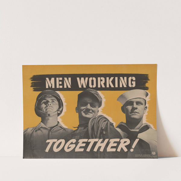 Men working together! by Anonymous
