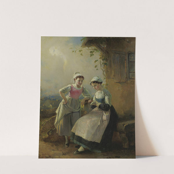 Mending Little Socks by François-Louis Lanfant De Metz