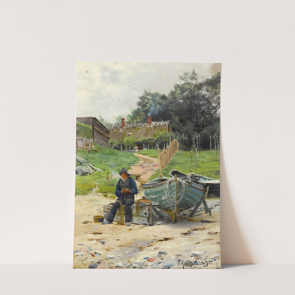 Mending The Nets (1891) by Peder Mørk Mønsted