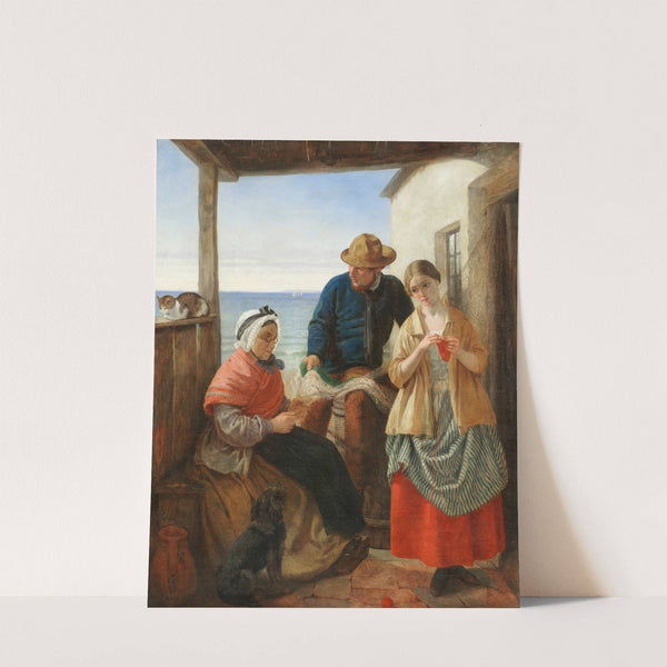 Mending the nets by Charles Rossiter