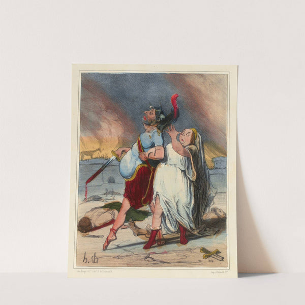 Ménélas vainqueur (1833) by Honoré Daumier