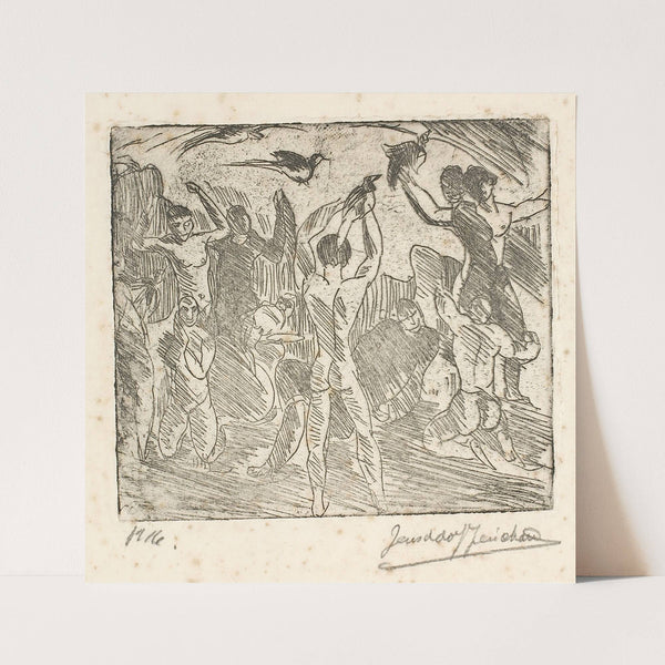 Mennesker søger varsler by J.A. Jerichau