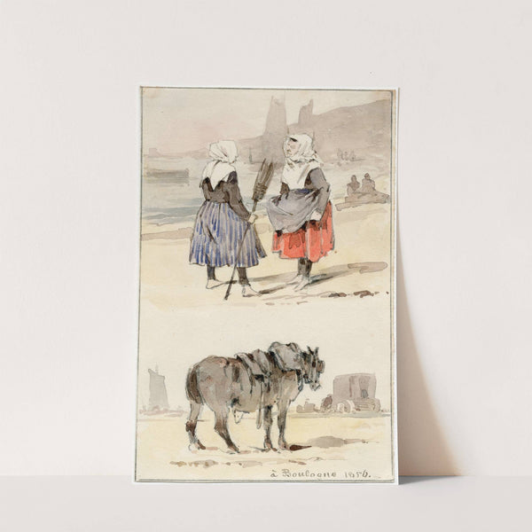 Mensen in klederdracht uit omgeving van Boulogne by Pieter van Loon