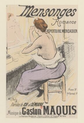 Mensonges – Romance – Répertoire Mercadier – Paroles de Ch et Sémiane – Musique de Gaston Maquis (1895)