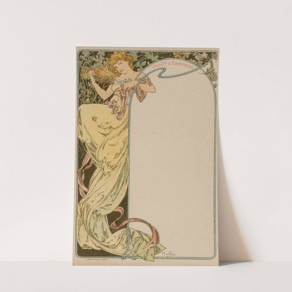 Menu Card (circa 1900) by Alphonse Mucha