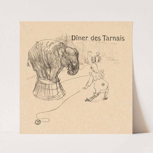 Menu from the Dinner Tarnais (Dîner des Tarnais) (1896) by Henri de Toulouse-Lautrec