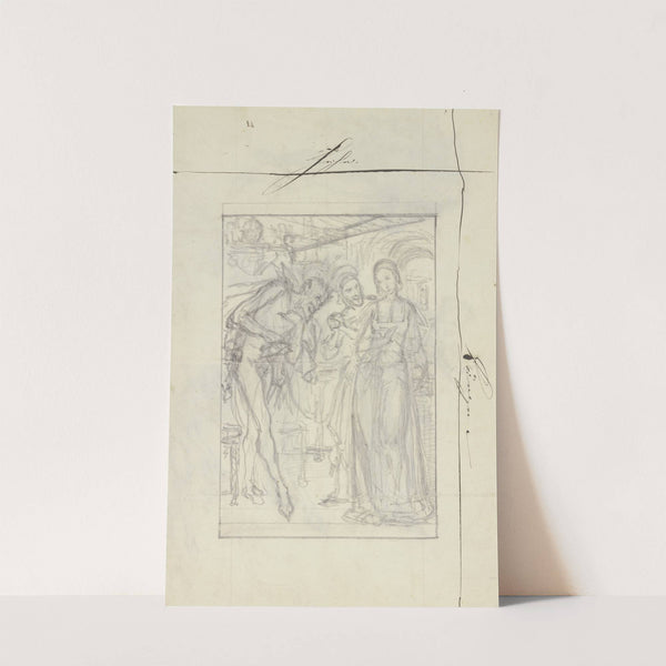 Mephisto bei Gretchen im Zimmer by Ferdinand Fellner