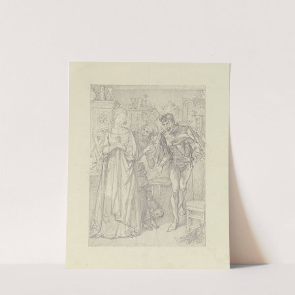 Mephisto bei Gretchen im Zimmer by Ferdinand Fellner