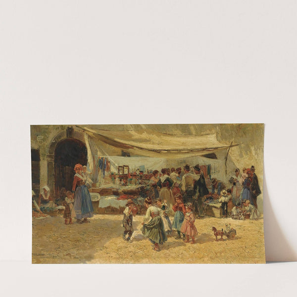 Mercado, Anticoli Corrado (The Marketplace, Anticoli Corrado) (1909) by Mariano Barbasán