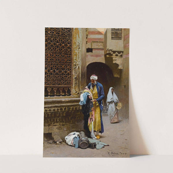 Merchant Before The Sabil Of Nafisa Al-bayda, Cairo by Raphael von Ambros