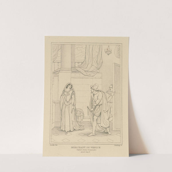 Merchant of Venice, Shylock, Jessica & Launcelot, act II, scene V (19th century) by William Francis Starling