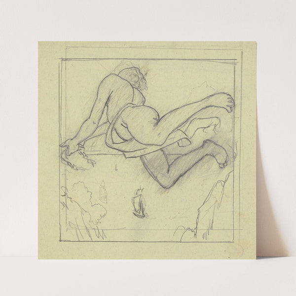 Mercure (tile draft) by Hans Thoma
