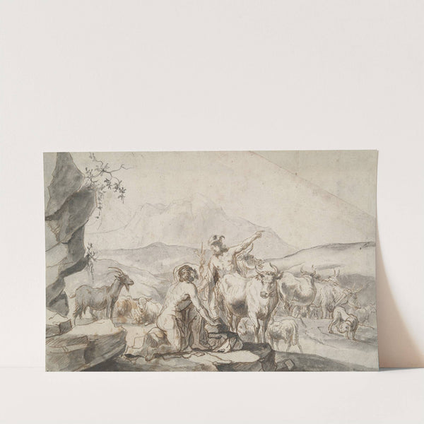 Mercury and Battus by Circle of Moyses Matheusz van Uyttenbroeck