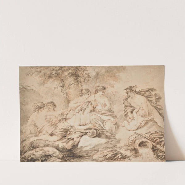 Mercury entrusting the infant Bacchus to the nymphs (1777) by Jean-Jacques Lagrenée