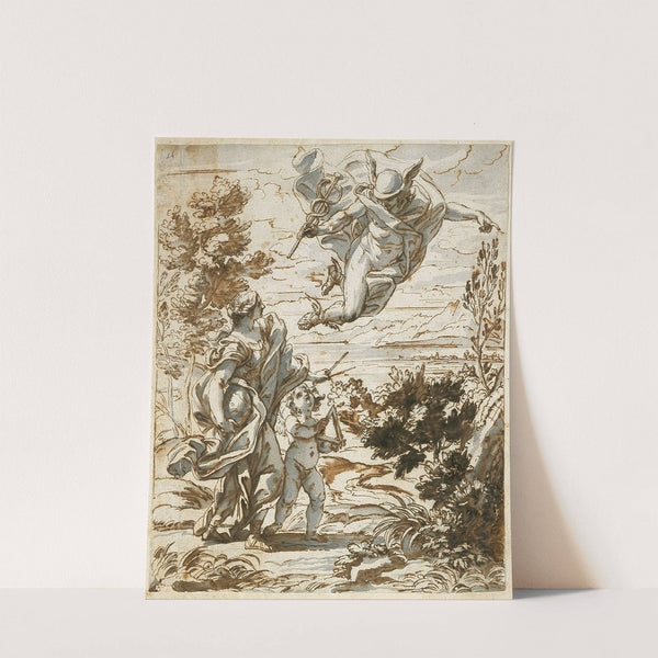 Mercury Leading Geography by Giovanni Battista Gaulli