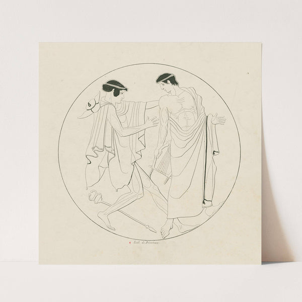 Mercury pursuing Apollo to seize his lyre (1844-1861) by P. Bineteau