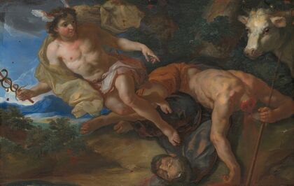 Mercury rescues the disguised Io after beheading Argus