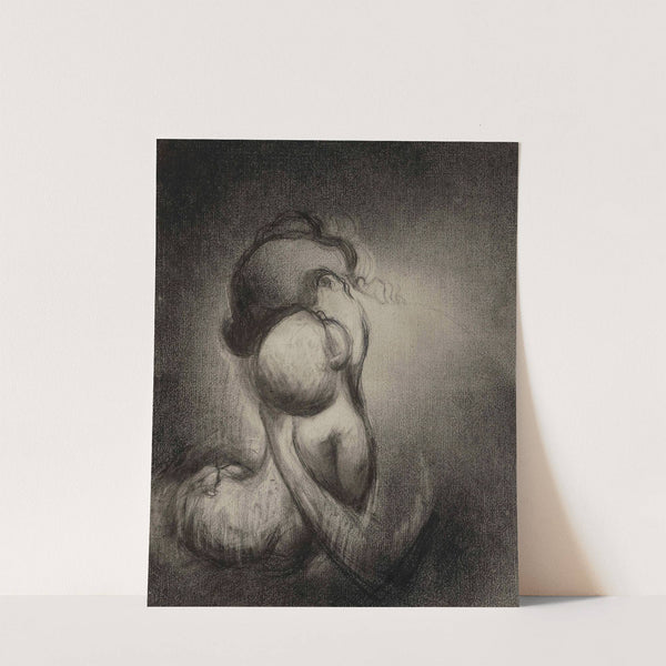 Mère embrassant son enfant by Charles Angrand