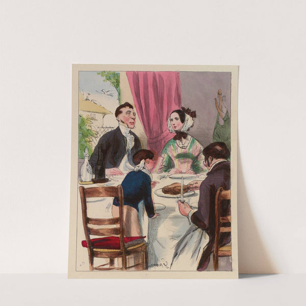 Mère est-ce que c’est la crevè de ce matin que t’as dit que ça serait toujours assez bon pour lui (1838-1840) by Paul Gavarni