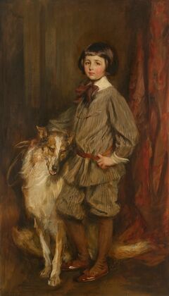 Meredith ‘Bunny’ Howland Pyne with his Dog, Hector