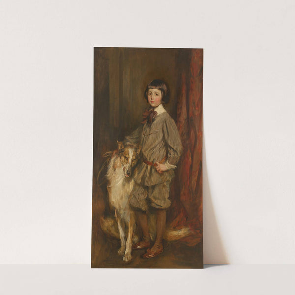 Meredith 'Bunny' Howland Pyne with his Dog, Hector by James Jebusa Shannon