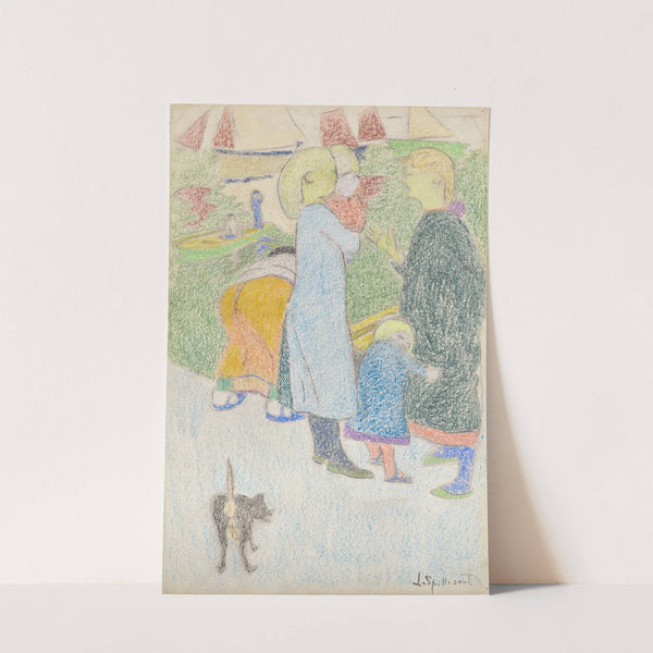 Mères et enfants sur le quai du port d’Ostende (1910) by Léon Spilliaert