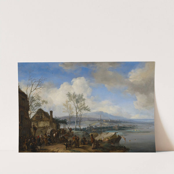 Merry and Rowdy Peasants at an Inn by Philips Wouwerman