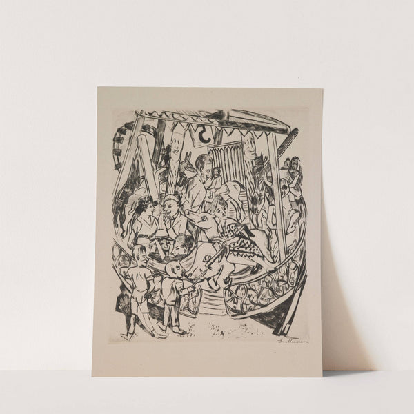 Merry-Go-Round, plate 7 from the portfolio ‘Annual Fair’ (1921) by Max Beckmann