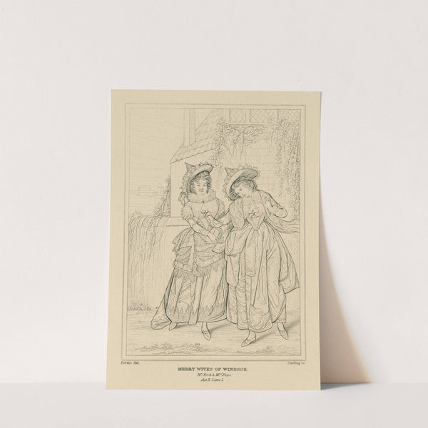 Merry wives of Windsor, act 2, scene 1, Mrs. Page & Mrs. Ford comparing letters (19th century) by William Francis Starling