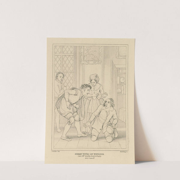 Merry wives of Windsor, Caius, Mrs. Quickly, Simple, & Rugby, act I, scene IV (19th century) by William Francis Starling