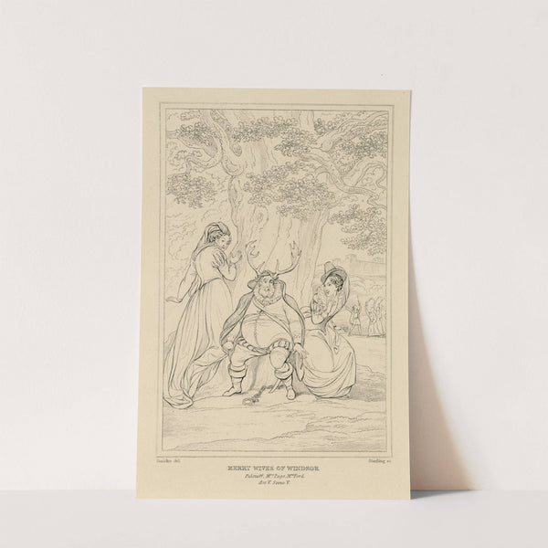 Merry wives of Windsor, Falstaff, Mrs. Page, Mrs. Ford, act V, scene V (19th century) by William Francis Starling