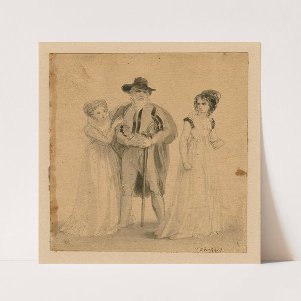 Merry wives of Windsor, Mrs. Page, Mrs. Ford, Falstaff by Thomas Stothard