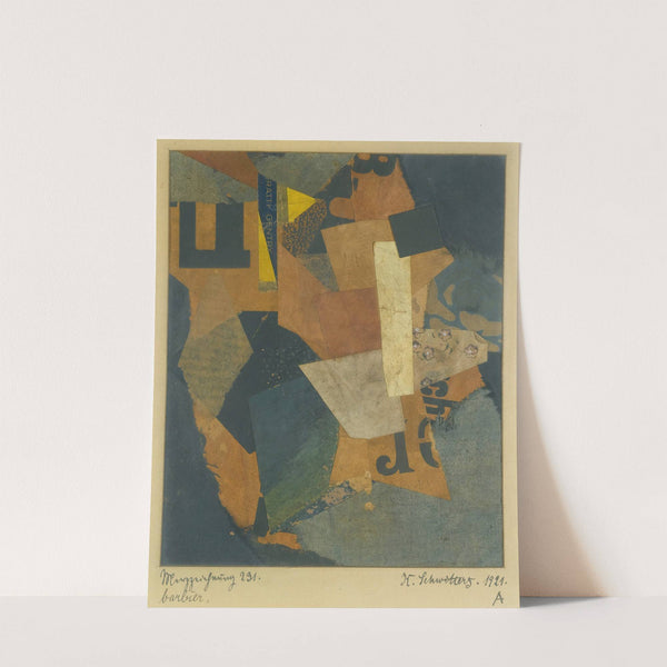 Merzzeichnung 231. Barbier. (Merzdrawing 231. Barber.) by Kurt Schwitters
