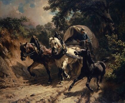 Messenger Carriage in a Hollow Way
