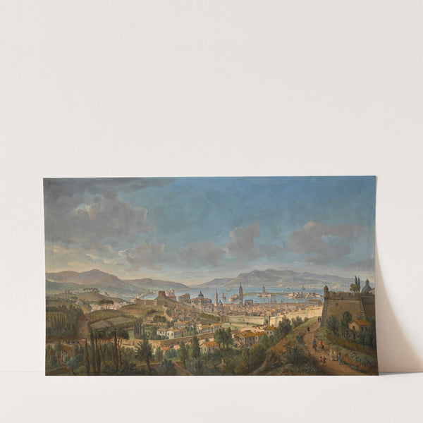 Messina, A Panoramic View Of The City Towards The Sea From The Colle Del Tirone by Gaspar Van Wittel