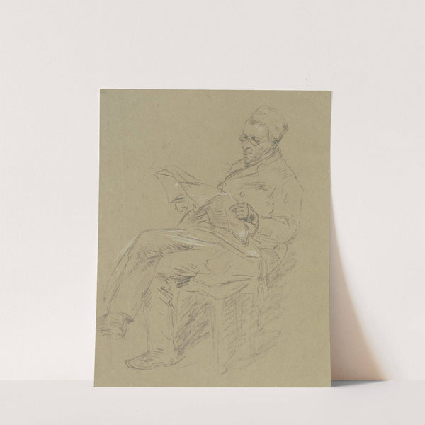 Metzgermeister zeitungslesend by Anton Burger