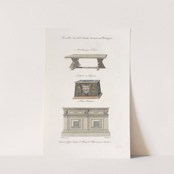 Meubles du XVIe. siècle, dessinés en Bretagne. À Musillac près Vannes (1839) by Nicolas Xavier Willemin