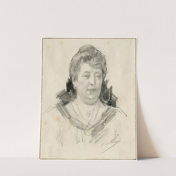 Mevrouw Slagmulder, verzamelaarster by Nicolaas van der Waay