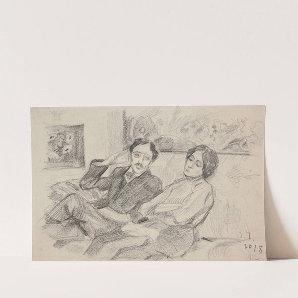 Mężczyzna i kobieta siedzący na kanapie (Ivan Ivanec' i Lidia Paraszczuk ) by Ivan Ivanec