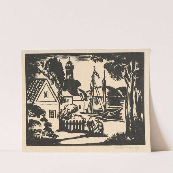 Miasteczko rybackie (1926) by Wacław Wąsowicz