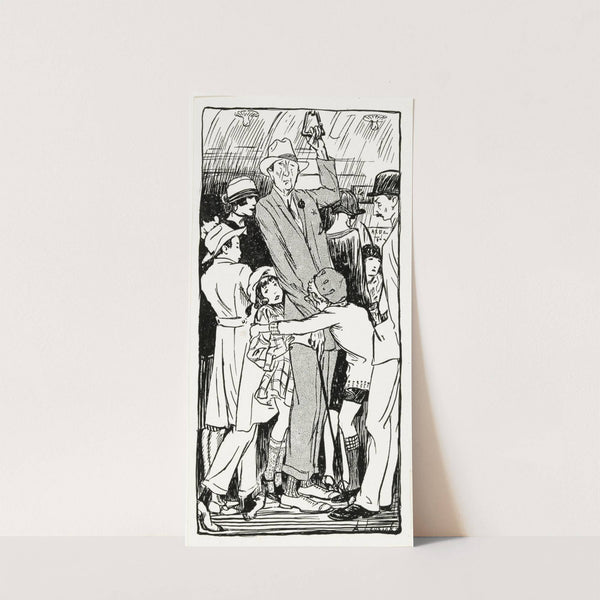 Michette en Ton-ton worden platgedrukt in een metro by Anny Leusink