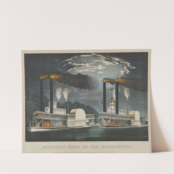Midnight Race on the Mississippi (1875) by Currier & Ives.