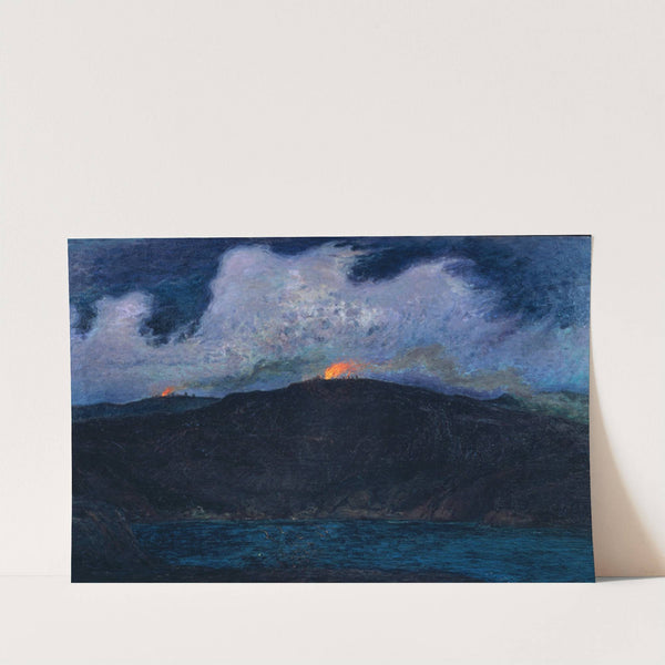 Midsummer Bonfires in Stormy Weather by Karl Nordström
