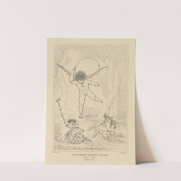 Midsummer night’s dream, a wood, Puck, act II, scene I (19th century) by William Francis Starling