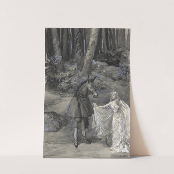 Midsummer night’s dream at the Adelphi Theatre, act III, scene 1, ‘I pray thee, gentle mortal, sing again!’ (1900-1904) by A.M. Faulkner