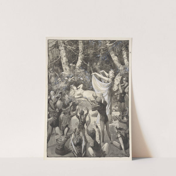 Midsummer night’s dream, II, 2 , Elizabeth Parkina (the singing fairy) singing in the wood scene (1905) by Charles Mills Sheldon