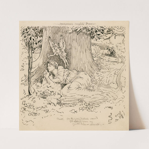 Midsummer night’s dream, Puck; On the ground sleep sound (1917-1918) by Louis Rhead